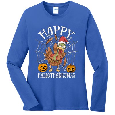 Happy Hallothanksmas Gift Ladies Long Sleeve Shirt