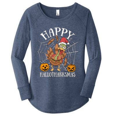 Happy Hallothanksmas Gift Women's Perfect Tri Tunic Long Sleeve Shirt