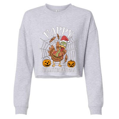 Happy Hallothanksmas Gift Cropped Pullover Crew