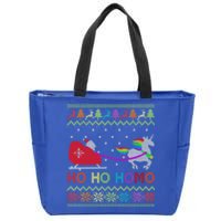 Hoho Homo Gay Christmas Gift Lgbt Pride Lgbtq Proud Ally Zip Tote Bag