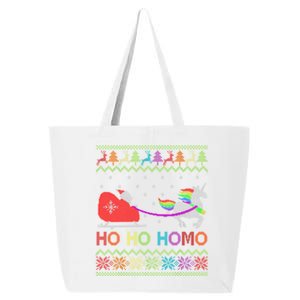 Hoho Homo Gay Christmas Gift Lgbt Pride Lgbtq Proud Ally 25L Jumbo Tote