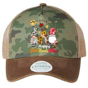 Happy Hallothanksmas Gnomes Halloween Thanksgiving Christmas Cute Gift Legacy Tie Dye Trucker Hat