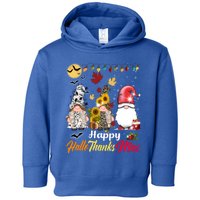 Happy Hallothanksmas Gnomes Halloween Thanksgiving Christmas Cute Gift Toddler Hoodie