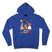 Happy Hallothanksmas Gnomes Halloween Thanksgiving Christmas Cute Gift Tall Hoodie