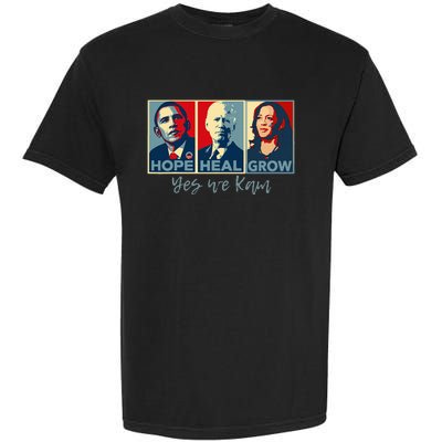 Hope Heal Grow Obama Joe Biden Kamala Harris 2024 Garment-Dyed Heavyweight T-Shirt