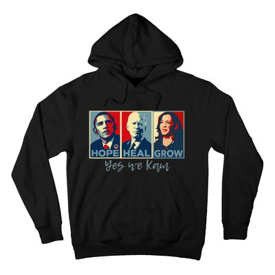 Hope Heal Grow Obama Joe Biden Kamala Harris 2024 Hoodie