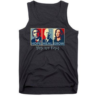 Hope Heal Grow Obama Joe Biden Kamala Harris 2024 Tank Top