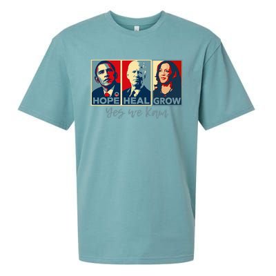 Hope Heal Grow Obama Joe Biden Kamala Harris 2024 Sueded Cloud Jersey T-Shirt