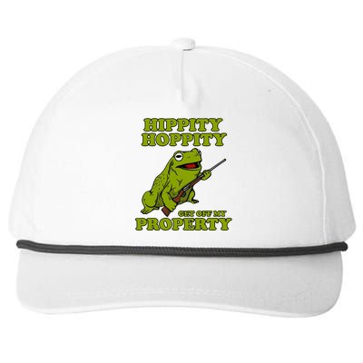 Hippity Hoppity Get Off My Property Frog Snapback Five-Panel Rope Hat