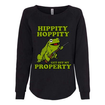 Hippity Hoppity Get Off My Property Frog Womens California Wash Sweatshirt