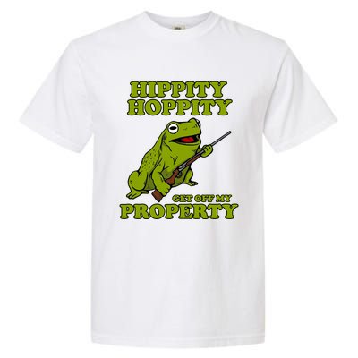 Hippity Hoppity Get Off My Property Frog Garment-Dyed Heavyweight T-Shirt