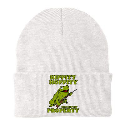 Hippity Hoppity Get Off My Property Frog Knit Cap Winter Beanie