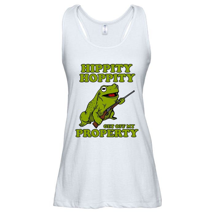 Hippity Hoppity Get Off My Property Frog Ladies Essential Flowy Tank