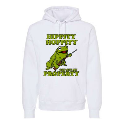 Hippity Hoppity Get Off My Property Frog Premium Hoodie