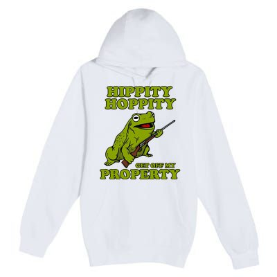 Hippity Hoppity Get Off My Property Frog Premium Pullover Hoodie