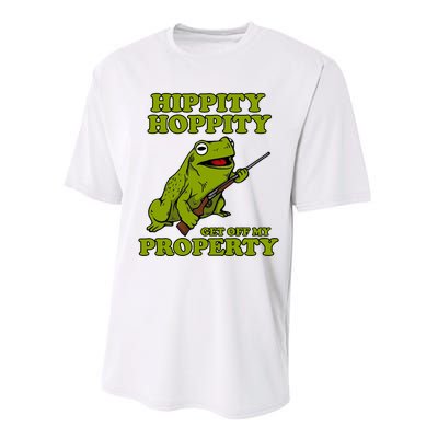 Hippity Hoppity Get Off My Property Frog Performance Sprint T-Shirt