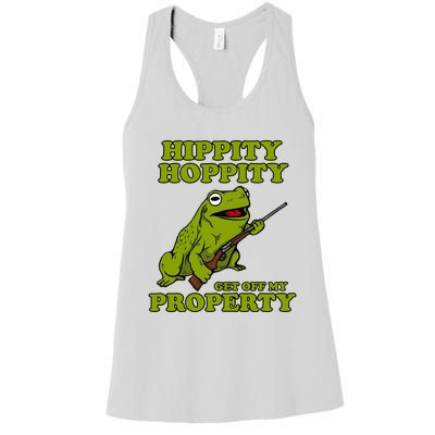 Hippity Hoppity Get Off My Property Frog Women's Racerback Tank