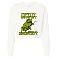 Hippity Hoppity Get Off My Property Frog Cropped Pullover Crew