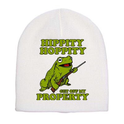 Hippity Hoppity Get Off My Property Frog Short Acrylic Beanie