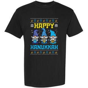 Happy Hanukkah Gnomes Ugly Chanukah Jewish Garment-Dyed Heavyweight T-Shirt