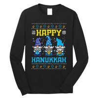 Happy Hanukkah Gnomes Ugly Chanukah Jewish Long Sleeve Shirt