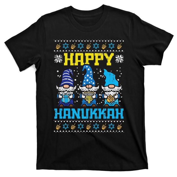 Happy Hanukkah Gnomes Ugly Chanukah Jewish T-Shirt