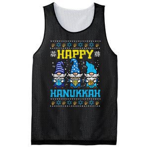 Happy Hanukkah Gnomes Ugly Chanukah Jewish Mesh Reversible Basketball Jersey Tank