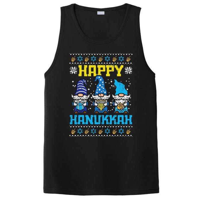 Happy Hanukkah Gnomes Ugly Chanukah Jewish PosiCharge Competitor Tank