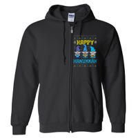 Happy Hanukkah Gnomes Ugly Chanukah Jewish Full Zip Hoodie