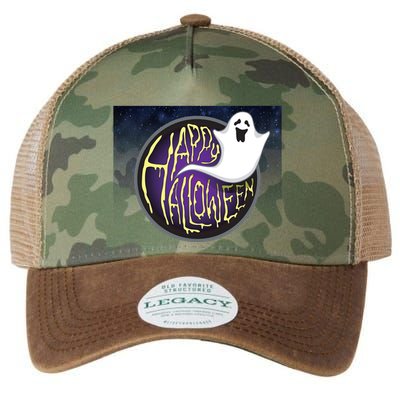 Happy Halloween Ghost Galaxy Legacy Tie Dye Trucker Hat