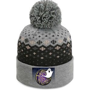 Happy Halloween Ghost Galaxy The Baniff Cuffed Pom Beanie