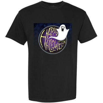 Happy Halloween Ghost Galaxy Garment-Dyed Heavyweight T-Shirt