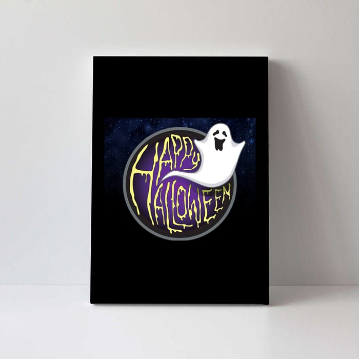 Happy Halloween Ghost Galaxy Canvas