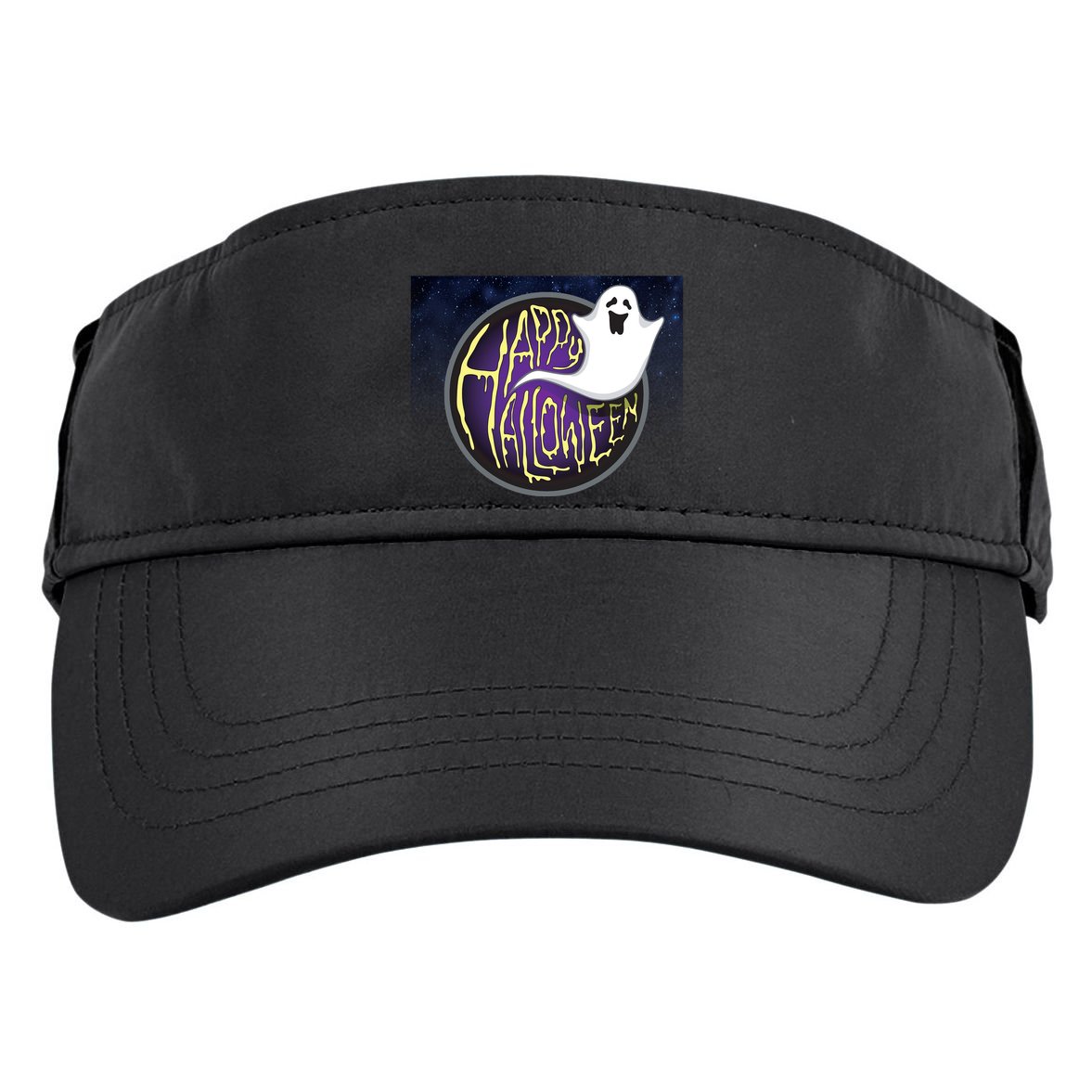 Happy Halloween Ghost Galaxy Adult Drive Performance Visor
