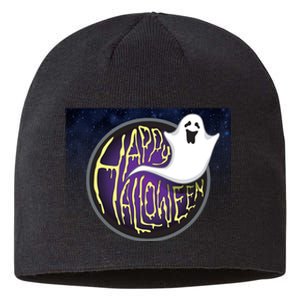 Happy Halloween Ghost Galaxy Sustainable Beanie