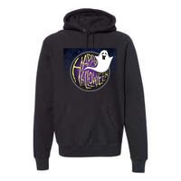 Happy Halloween Ghost Galaxy Premium Hoodie