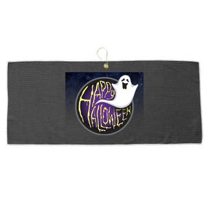 Happy Halloween Ghost Galaxy Large Microfiber Waffle Golf Towel