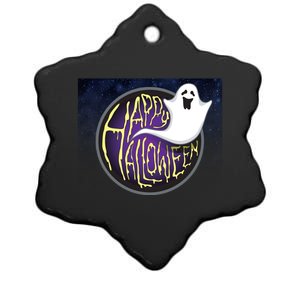 Happy Halloween Ghost Galaxy Ceramic Star Ornament