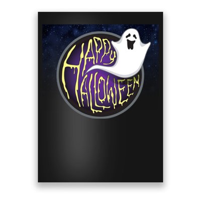 Happy Halloween Ghost Galaxy Poster