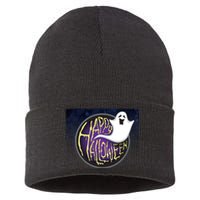 Happy Halloween Ghost Galaxy Sustainable Knit Beanie