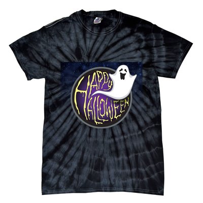 Happy Halloween Ghost Galaxy Tie-Dye T-Shirt