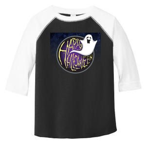 Happy Halloween Ghost Galaxy Toddler Fine Jersey T-Shirt