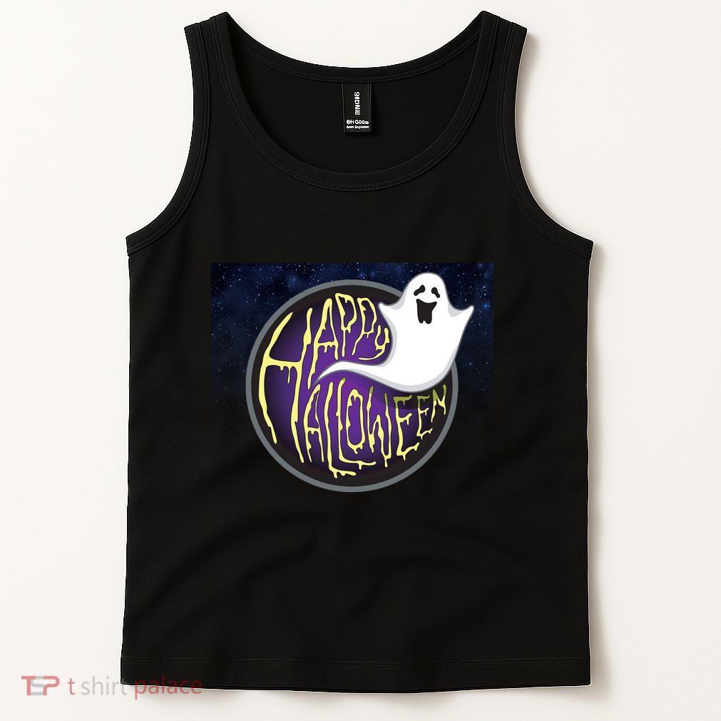 Happy Halloween Ghost Galaxy Tank Top