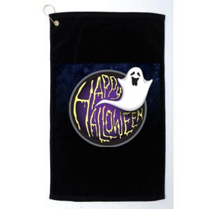 Happy Halloween Ghost Galaxy Platinum Collection Golf Towel