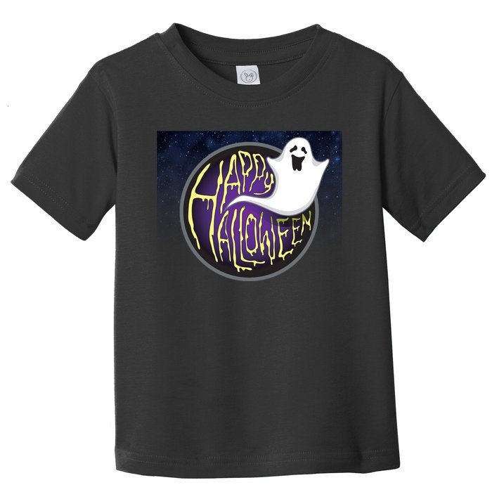 Happy Halloween Ghost Galaxy Toddler T-Shirt