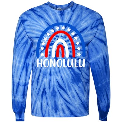 Honolulu Hawaii Gift I Love Honolulu Hawaii Usa Cool Gift Tie-Dye Long Sleeve Shirt