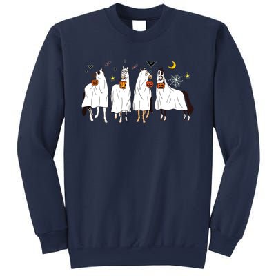 Halloween Horse Ghost Boo Pumpkin Costume For Women Girl Sweatshirt