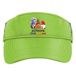 Happy Hallothanksmas Gnomes Adult Drive Performance Visor