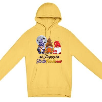 Happy Hallothanksmas Gnomes Premium Pullover Hoodie