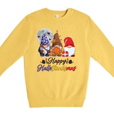 Happy Hallothanksmas Gnomes Premium Crewneck Sweatshirt